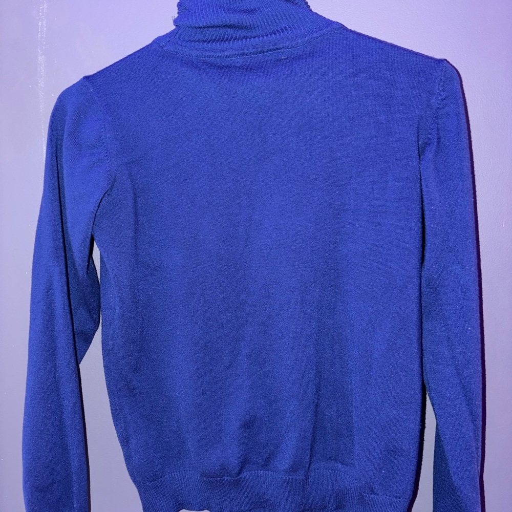 Chic Blue Turtleneck Sweater